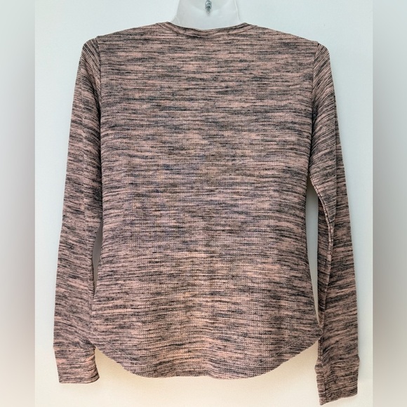 Bobbie Brooks Thermal Pink Grey Long Sleeve Top Pants Pajama Set Women M stretch - Picture 5 of 9